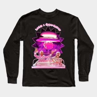 Geek Chic Meets Glamour barbiexoppenheimer Long Sleeve T-Shirt